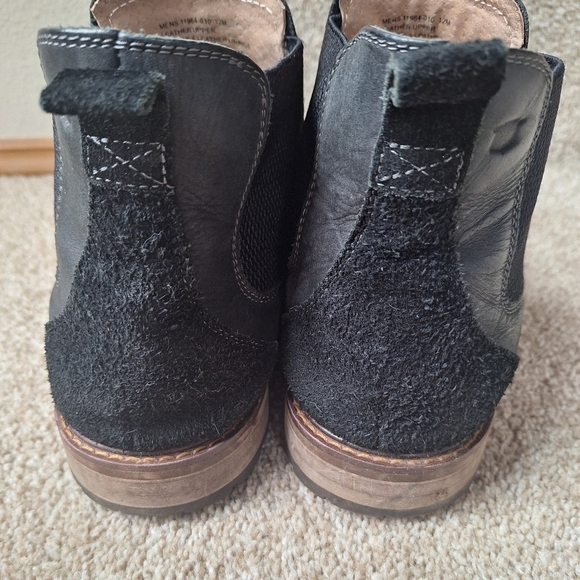 Florsheim Lodge Plain Toe Gore Boot Black Leather Slip On Mens Size 12M - Picture 5 of 10